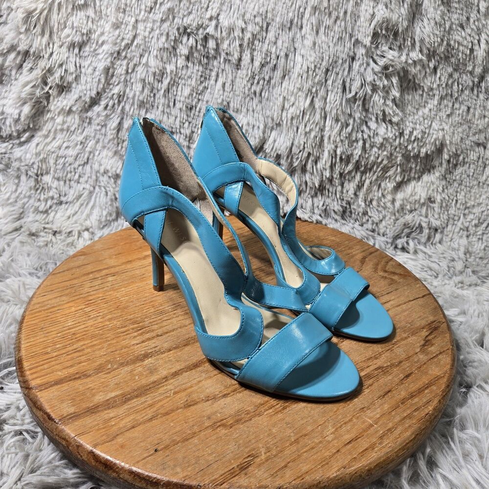 Nine West Mindful Teal Y2K Heels Giggly Girl Wmn 7.5 Formal Party Stand Out Pump